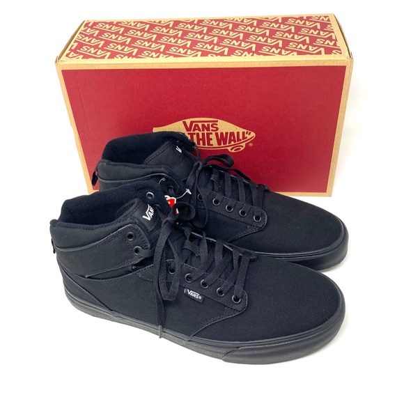 VANS Atwood Hi Canvas Black Shoes Men's High Top Sneakers Skate Size VN0A38BV186 - Picture 4 of 9